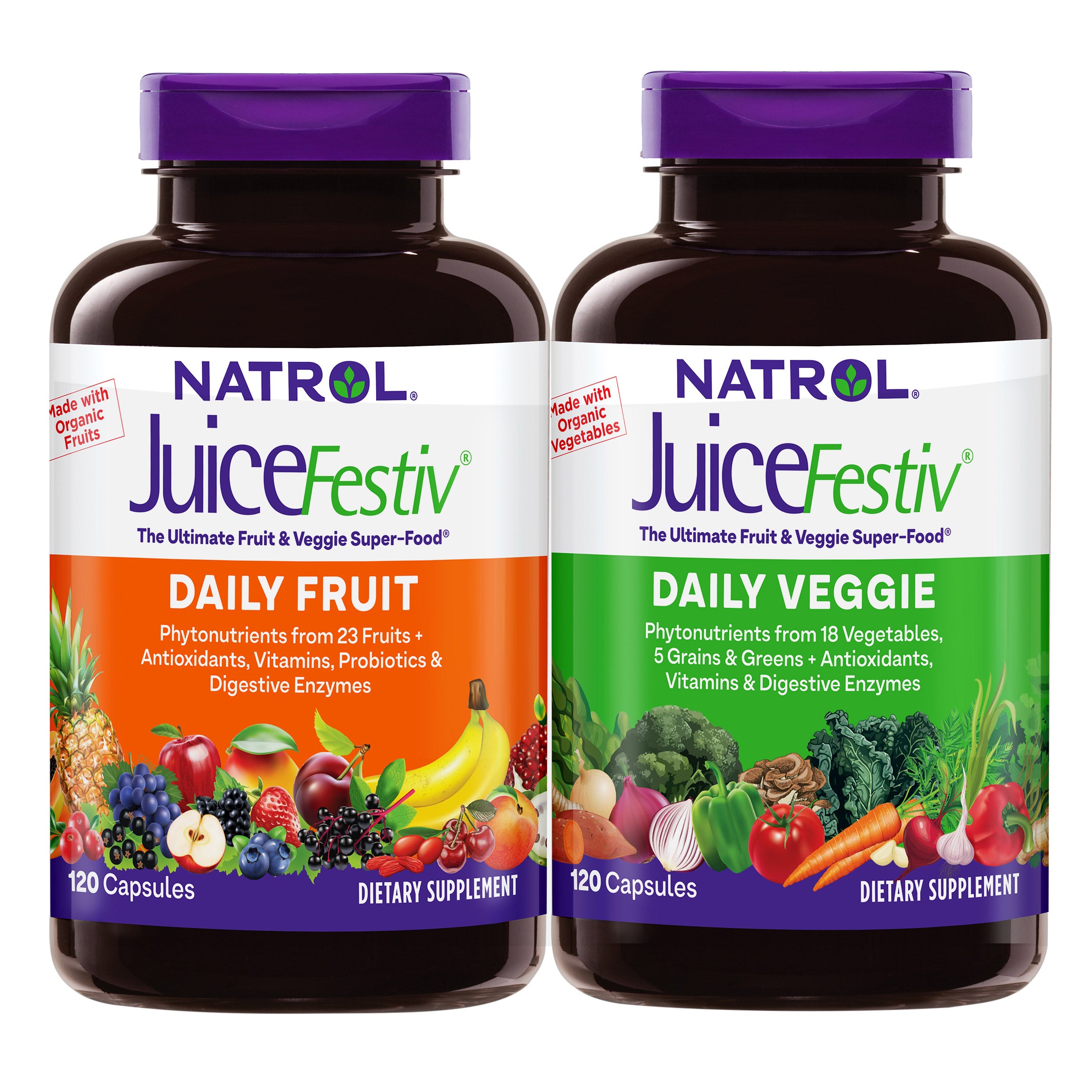 Juicefestiv Daily Fruit & Veggie, 240 Capsules