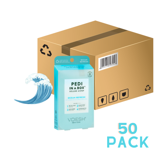 VOESH Deluxe Pedicure 4 Step - Ocean Refresh - Case of 50