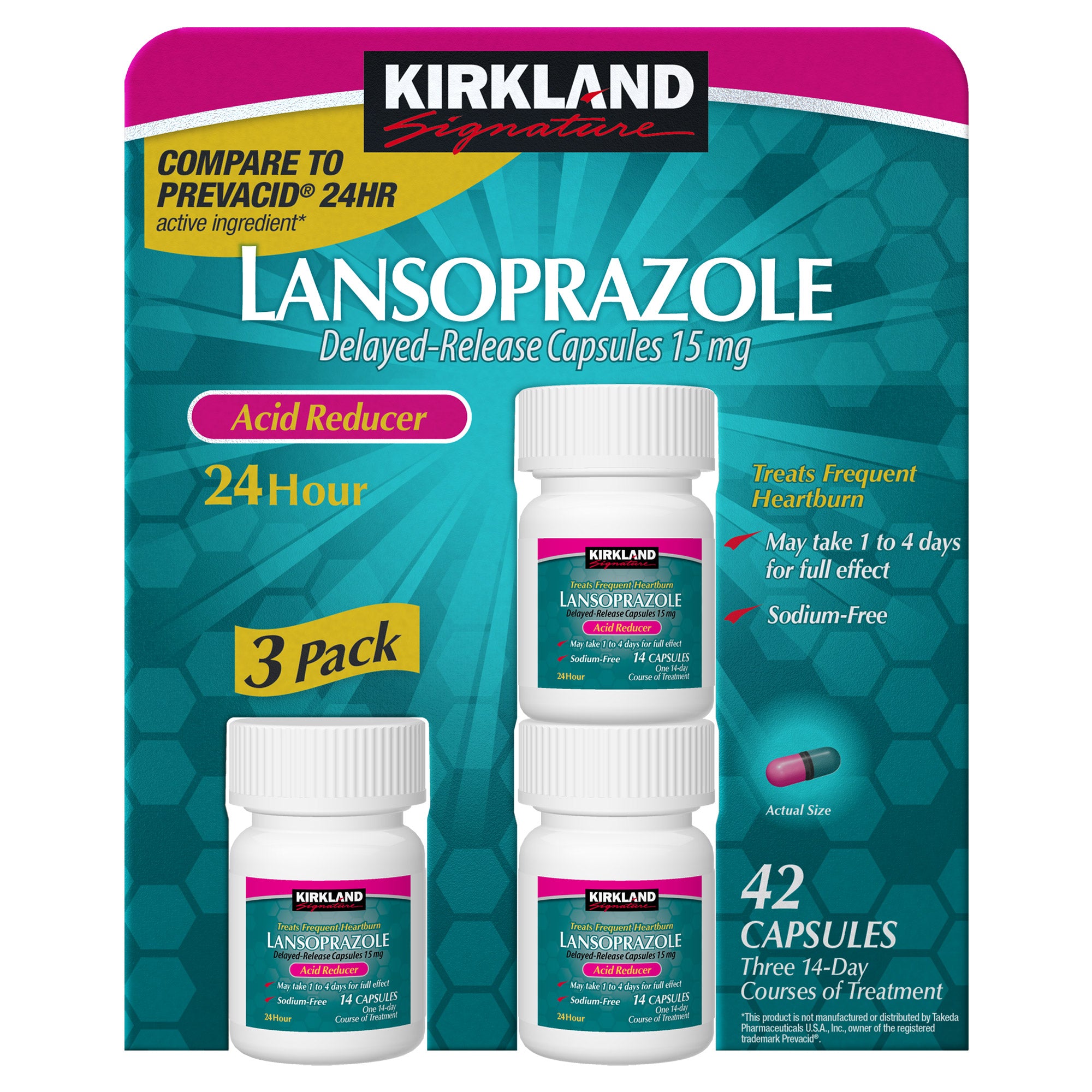 Lansoprazole 15 Mg. Acid Reducer, 42 Capsules