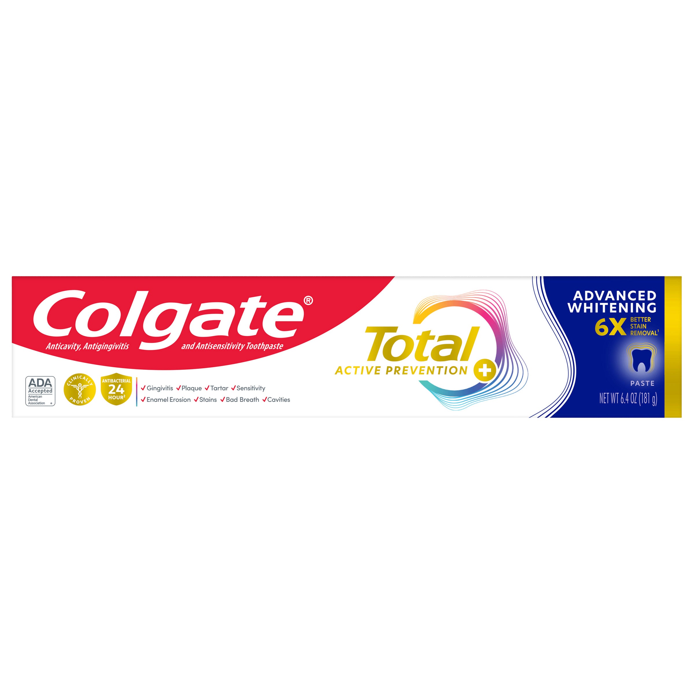 Total Active Prevention Toothpaste, 6.4 Oz, 5-Pack