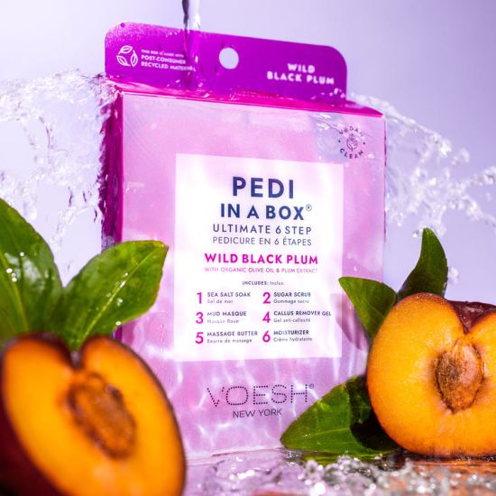 Voesh Pedi In a Box Ultimate 6 Step - Wild Black Plum - Case of 30