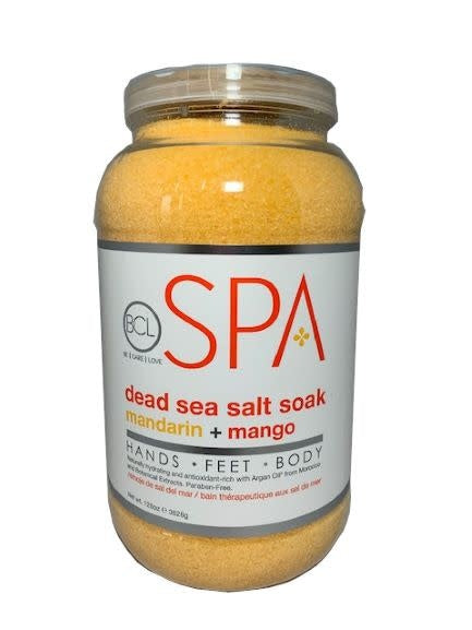 BCL Spa Dead Sea Salt Soak Mandarin & Mango (128 oz) - Case of 4