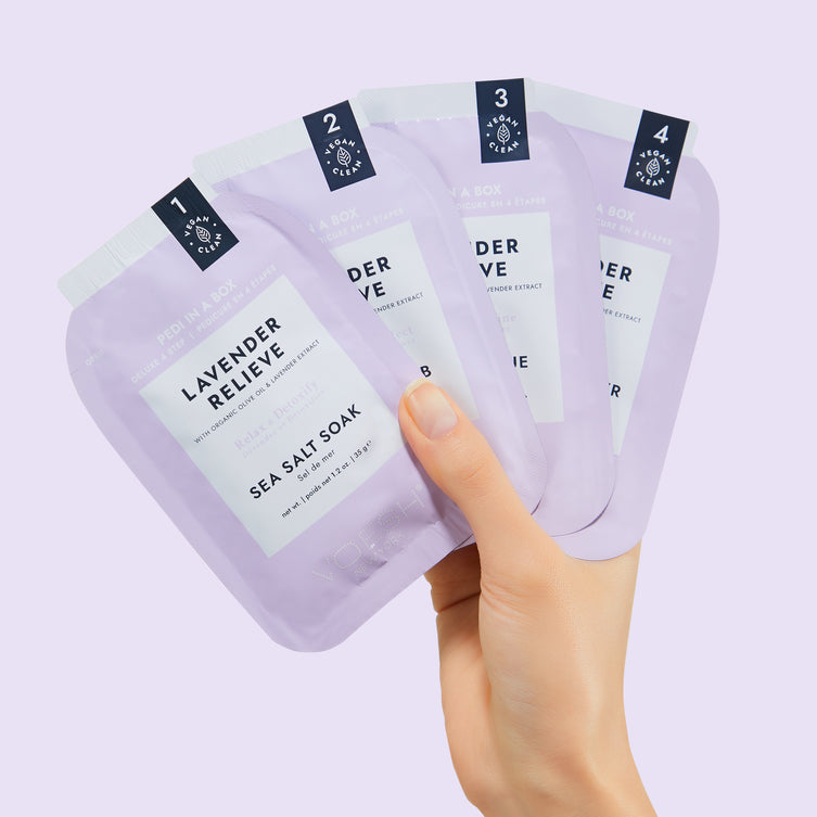 VOESH Deluxe Pedicure 4 Step - Lavender - Case of 50
