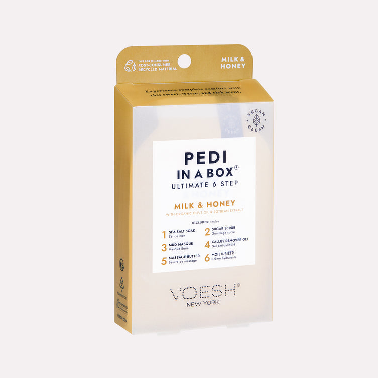VOESH Deluxe Pedicure 6 Step - Milk & Honey - Case of 30