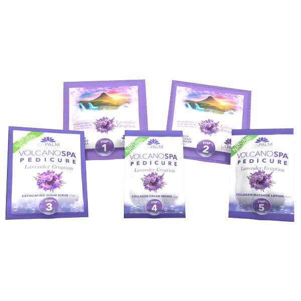 La Palm Volcano Deluxe Pedicure 5 Step - Lavender Eruption - Case of 36