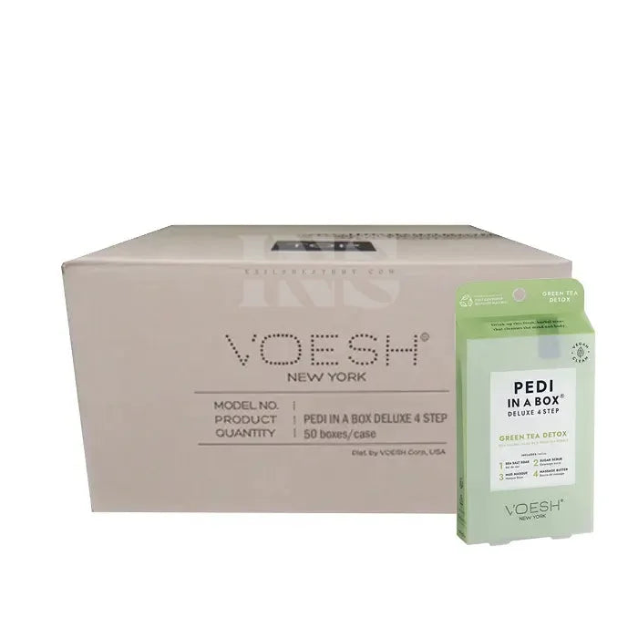 Voesh Deluxe Pedicure 4 Step - Green Tea - Case of 50