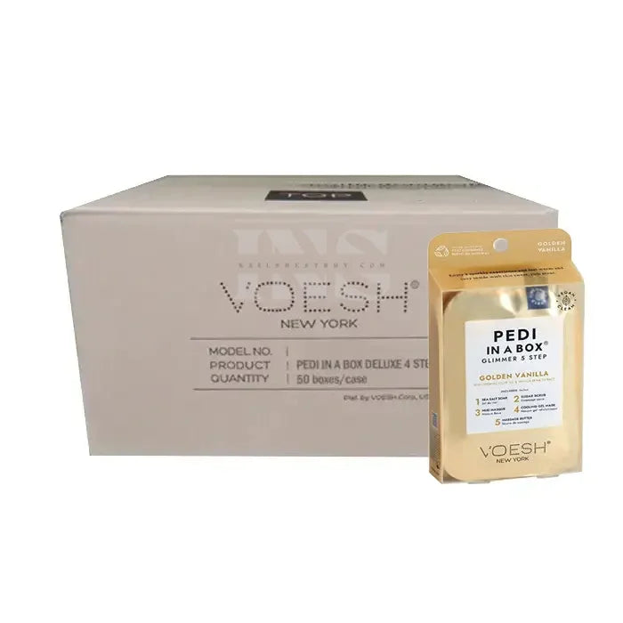 Voesh Deluxe Pedicure 4 Step Glimmer - Golden - Case of 50