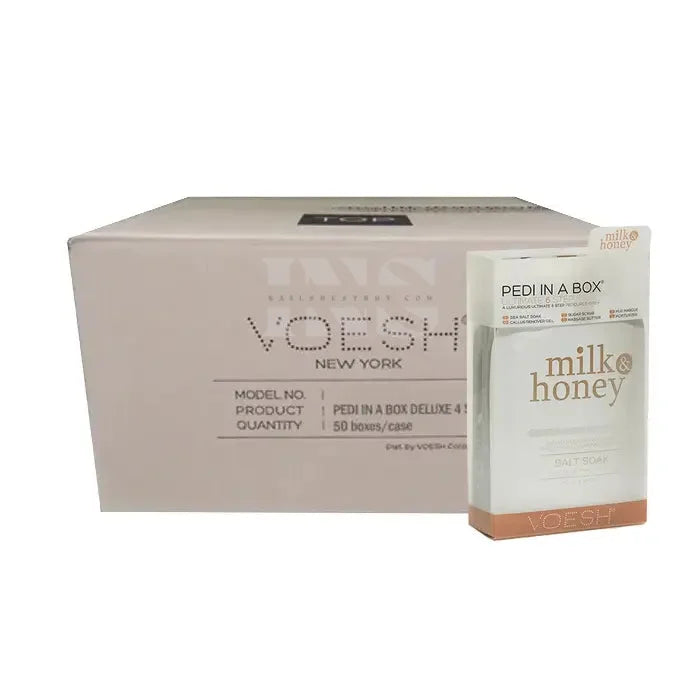 VOESH Deluxe Pedicure 6 Step - Milk & Honey - Case of 30