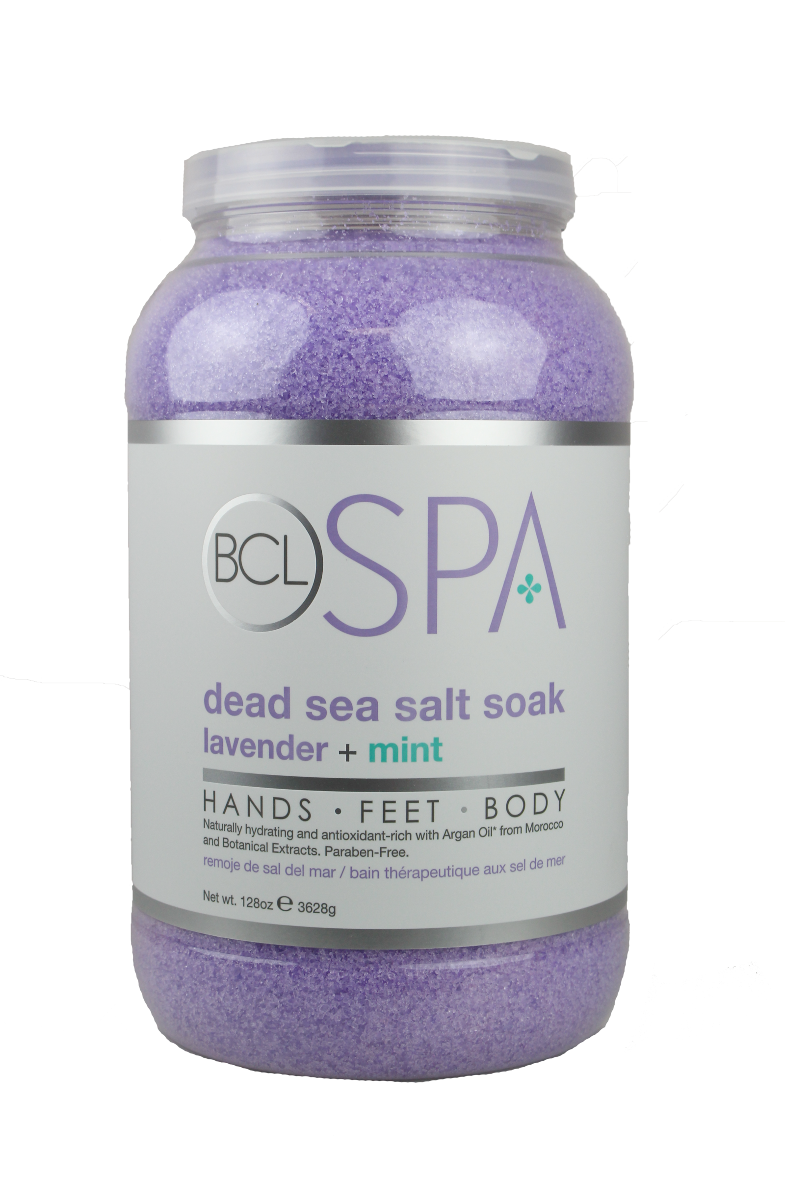 BCL Spa Dead Sea Salt Soak Lavender + Mint (128 oz) - Case of 4
