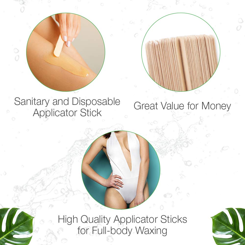 Clean Easy Wooden Wax Sticks Large Disposable Spatula